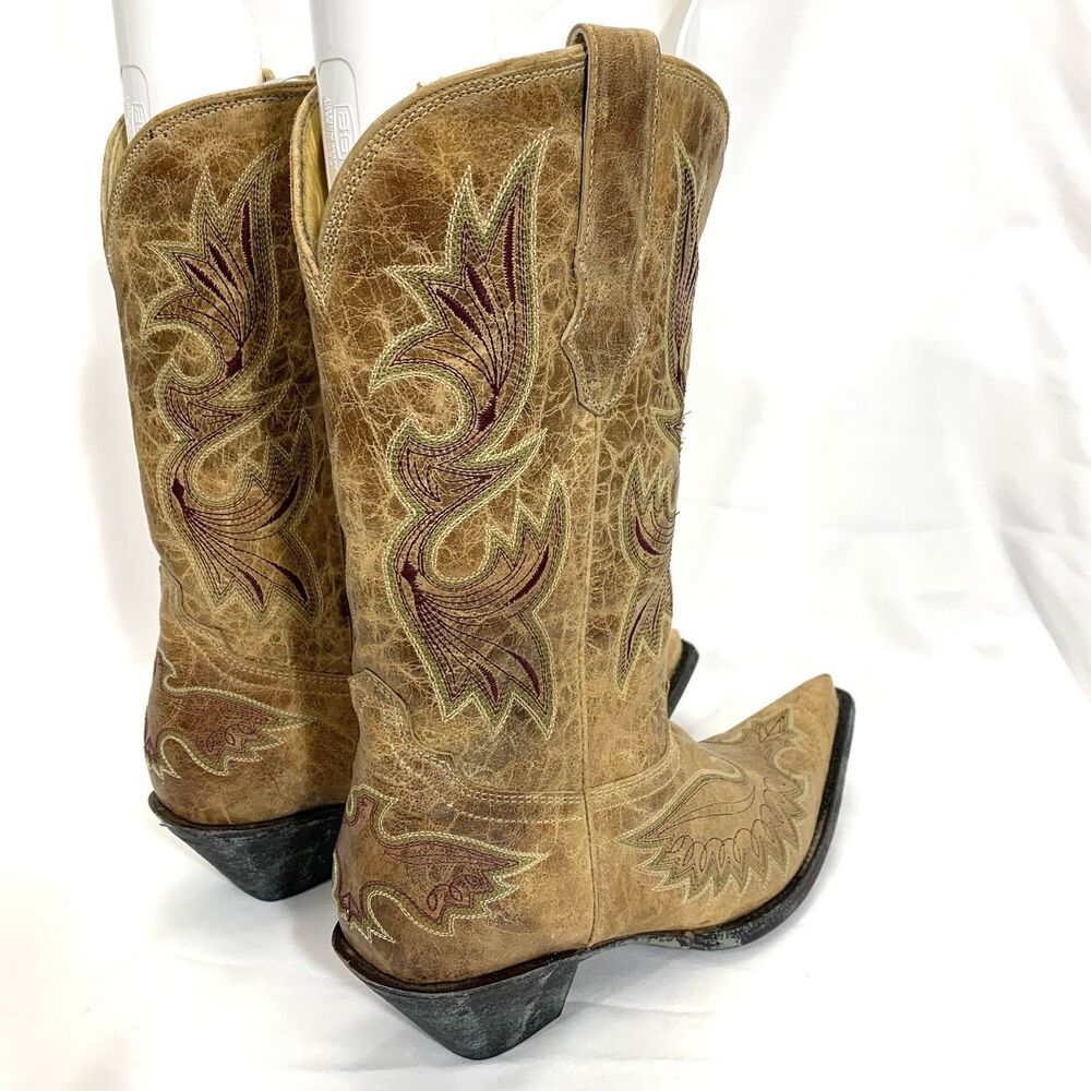 Corral Boots Style R1964 with antique saddle crackle leather Women’s Size 11 M - Picture 9 of 16